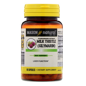 Buy Milk Thistle (Silymarin) Liver Cleanser 60 Caps Mason Vitamins Online, UK Delivery, Cleanse Detox Cleansing Detoxify Formulas