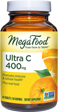 Buy Ultra C-400 60 Tabs MegaFood Online, UK Delivery, Whole Food Vitamin C Vegan Vegetarian