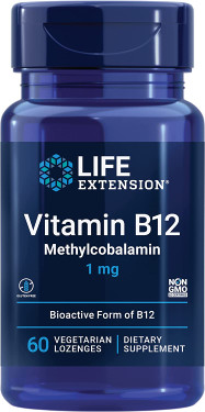 UK buy Life Extension Methylcobalamin 1 mg 60 Lozenges, Energy, Nervous System