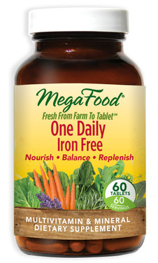 Buy One Daily Iron Free 60 Tabs MegaFood Online, UK Delivery, No Iron Multivitamins