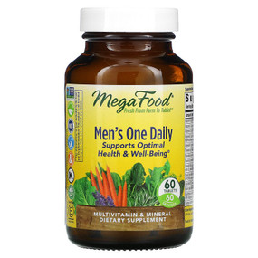 Buy Men's One Daily Iron Free 60 Tabs MegaFood Online, UK Delivery, No Iron Multivitamins