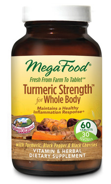 Buy Turmeric Strength for Whole Body 60 Tabs MegaFood Online, UK Delivery, Vegan Vegetarian Wholefood Vitamins