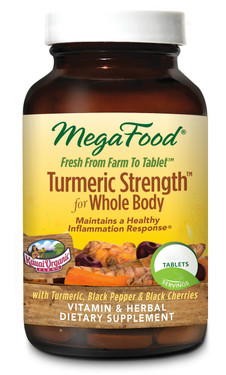 Buy Turmeric Strength for Whole Body 120 Tabs MegaFood Online, UK Delivery, Vegan Vegetarian Wholefood Vitamins
