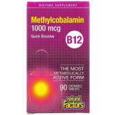 Buy B12 Methylcobalamin 1000 mcg 90 Chewable Tabs Natural Factors Online, UK Delivery, Vitamin B