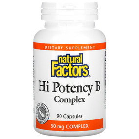Buy Hi Potency B Complex 90 Caps Natural Factors Online, UK Delivery, Vitamin B