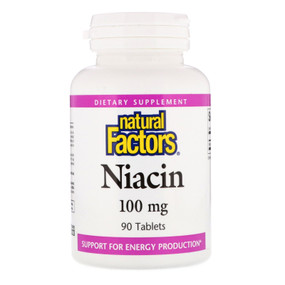 Buy Niacin 100 mg 90 Tabs Natural Factors Online, UK Delivery, Vitamin B3 Niacin