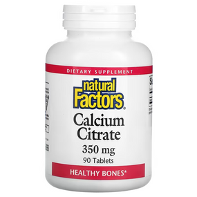 Buy Calcium Citrate 350 mg 90 Tabs Natural Factors Online, UK Delivery, Mineral Supplements