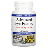 Buy Advanced Eye Factors with 15 mg Lutein 60 Caps Natural Factors Online, UK Delivery, Eye Support Supplements Vision Care