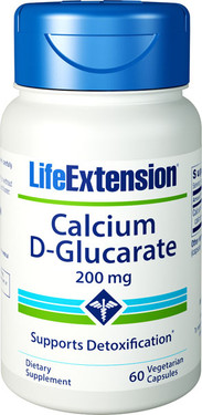 Buy Calcium D-Glucarate 200mg 60 Caps, Life Extension, UK Online