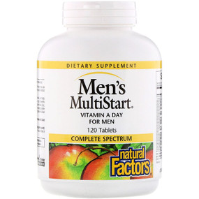 Buy Men's MultiStart VitaMin A Day for Men 120 Tabs Natural Factors Online, UK Delivery, Multivitamins For Men