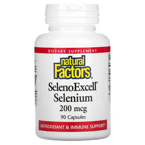 Buy SelenoExcell Selenium Yeast 200 mcg 90 Caps Natural Factors Online, UK Delivery, Antioxidant SelenoExcell Selenium