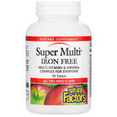 Buy Super Multi Iron Free 90 Tabs Natural Factors Online, UK Delivery, Multivitamins