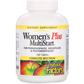 Buy Women's Plus MultiStart 180 Tabs Natural Factors Online, UK Delivery, Multivitamins For Women
