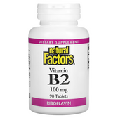 Buy B2 Riboflavin 100 mg 90 Tabs Natural Factors Online, UK Delivery, Vitamin B