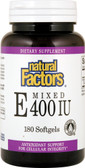 Buy Mixed E 400 IU 180 sGels Natural Factors Online, UK Delivery, Vitamin E
