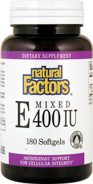 Buy Mixed E 400 IU 180 sGels Natural Factors Online, UK Delivery, Vitamin E