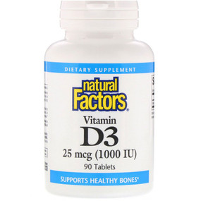 Buy Vitamin D3 1000 IU 90 Tabs Natural Factors Online, UK Delivery, Vitamin D3