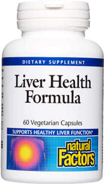Buy Liver Health Formula 60 Caps Natural Factors Online, UK Delivery, Liver Support Formulas Pain Relief Remedy Treatment