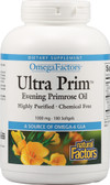 Buy OmegaFactors Ultra Prim Evening Primrose Oil 1000 mg 180 sGels Natural Factors Online, UK Delivery, EFA Omega EPA DHA