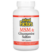 Buy MSM & Glucosamine Sulfate 180 Caps Natural Factors Online, UK Delivery, Inflammation Remedies inflammatory response Treatment MSM Methylsulfonylmethane