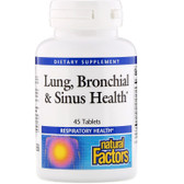 Buy Lung Bronchial & Sinus Health 45 Tabs Natural Factors Online, UK Delivery, Lung Bronchial Formulas Remedy Relief Treatment Respiratory Support