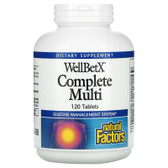 Buy WellBetX Complete Multi 120 Tabs Natural Factors Online, UK Delivery, Cardiovascular Blood Sugar Formulas Multivitamins