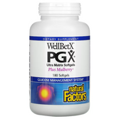 Buy WellBetX PGX Plus Mulberry 180 sGels Natural Factors Online, UK Delivery, Cardiovascular Blood Sugar Formulas Diet Weight Loss