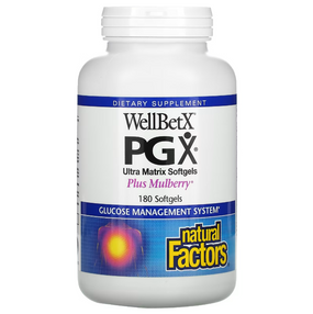 Buy WellBetX PGX Plus Mulberry 180 sGels Natural Factors Online, UK Delivery, Cardiovascular Blood Sugar Formulas Diet Weight Loss