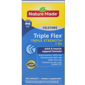 Buy Triple Flex Triple Strength with Vitamin D3 120 Caplets Nature Made Online, UK Delivery, Joints Bones Osteo Support Formulas 