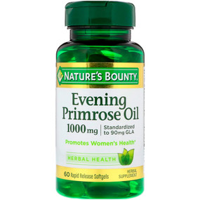 Buy UK Evening Primrose Oil 1000mg 60 Softgels, Nature's Bounty