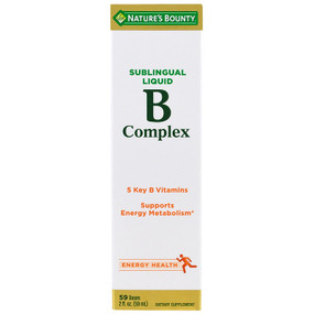 Buy B-Complex with B12 Sublingual Liquid 2 oz (59 ml) (59 cc) Nature's Bounty Online, UK Delivery, Liquid Vitamin B12