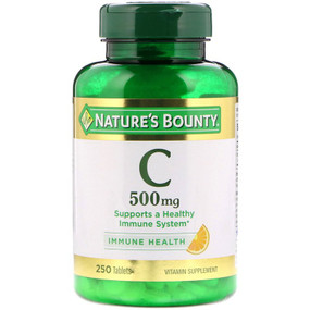 Buy Vitamin C 500 mg 250Tabs Nature's Bounty Online, UK Delivery, Gluten Free Vitamin C Ascorbic Acid