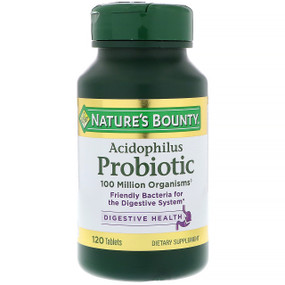 Buy Acidophilus Probiotic 100 Tabs Nature's Bounty Online, UK Delivery, Probiotics Acidophilus