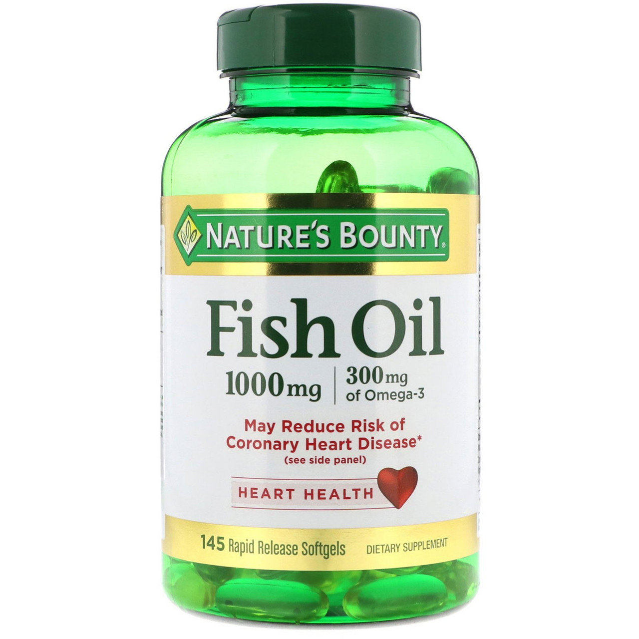 Buy Fish Oil 1000mg 145 sGels Nature's Bounty Online, UK Delivery