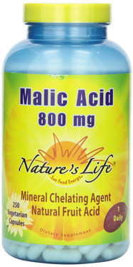 Buy Malic Acid 800 mg 250 Veggie Caps Nature's Life Online, UK Delivery, Mineral Supplements