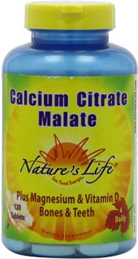 Buy Calcium Citrate Malate 120 Tabs Nature's Life Online, UK Delivery, Mineral Supplements