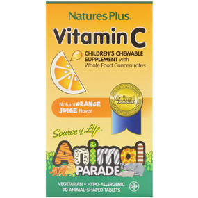 Buy Animal Parade Vitamin C Children's Chewable Natural Orange Juice 90 Animals Nature's Plus Online, UK Delivery