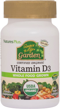 Buy Source of Life Garden Vitamin D3 60 Veggie Caps Nature's Plus Online, UK Delivery, Vitamin A D