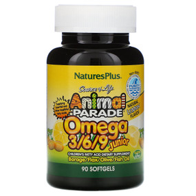Omega 3/6/9 Junior Lemon 90 sGels Nature's Plus, UK