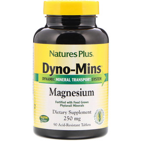 Buy Dyno-Mins Magnesium 250 mg 90 Acid-Resistant Tabs Nature's Plus Online, UK Delivery, Mineral Supplements