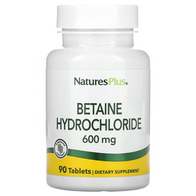 Buy Betaine Hydrochloride 600 mg 90 Tabs Nature's Plus Online, UK Delivery, Enzymes