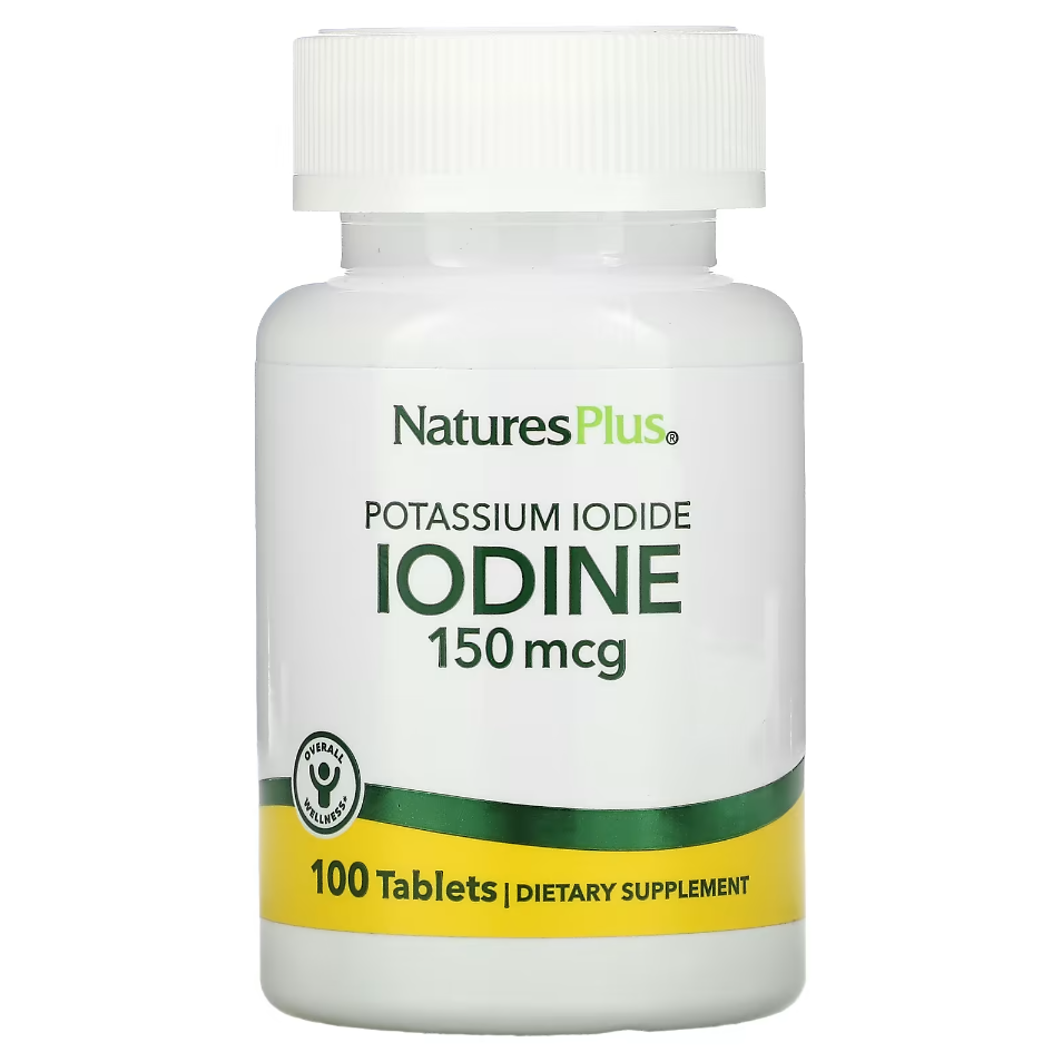 Buy Potassium Iodide 150 mcg, 100 Tabs, Nature's Plus Online, UK Delivery