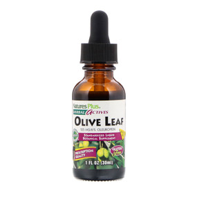Buy Herbal Actives Olive Leaf Alcohol Free 1 oz (30 ml) Nature's Plus Online, UK Delivery, Cold Flu Remedy Relief Viral Treatment Olive Leaf Immune Support