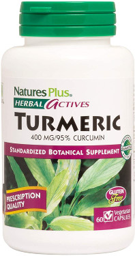 Buy Herbal Actives Turmeric 400 mg 60 Veggie Caps Nature's Plus Online, UK Delivery, Antioxidant Curcumin