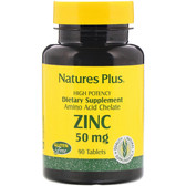 Buy Zinc 50 mg 90 Tabs Nature's Plus Online, UK Delivery, Mineral Supplements