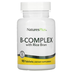 Buy B-Complex with Rice Bran 90 Tabs Nature's Plus Online, UK Delivery, Vitamin B Complex