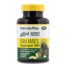 Buy Bromelain Supplement 1500 Ultra Maximum Potency 60 Tabs Nature's Plus Online, UK Delivery, Enzymes
