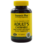 Buy Adult's Chewable Multi-Vitamin and Mineral Natural Pineapple Flavor 90 Tabs Nature's Plus Online, UK Delivery, Gluten Free