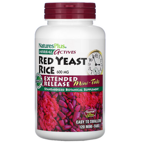 Buy Herbal Actives Red Yeast Rice 600 mg 120 Mini-Tabs Nature's Plus Online, UK Delivery,