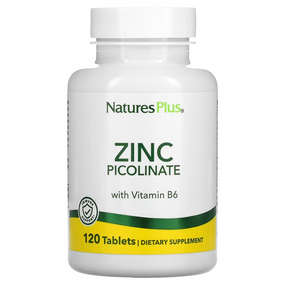 Buy Zinc Picolinate w/B-6 120 Tabs Nature's Plus Online, UK Delivery, Mineral Supplements